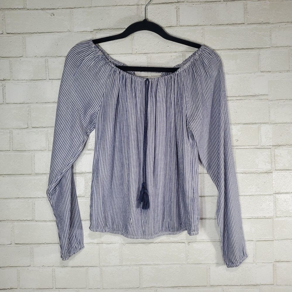 Hollister stripe long sleeve blouse